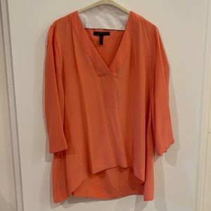 BCBG Peach 3/4 sleeve High Low Tunic